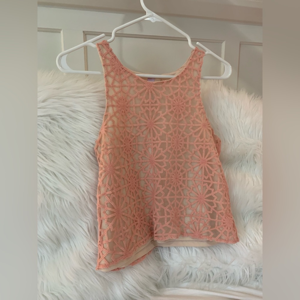 Pink floral Alya crop top